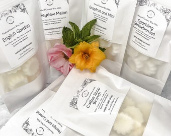 Strong Scented Coconut Wax Melts: Vegan Sunflower Tarts, Choose your Scent