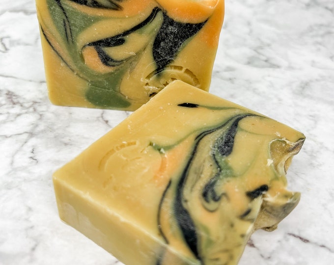 Avocado and Lemongrass Natural Handmade Soap, Avocado Handcrafted Soap, Organic Vegan Soap, Facial Soap bar with Shea Butter and Avocado