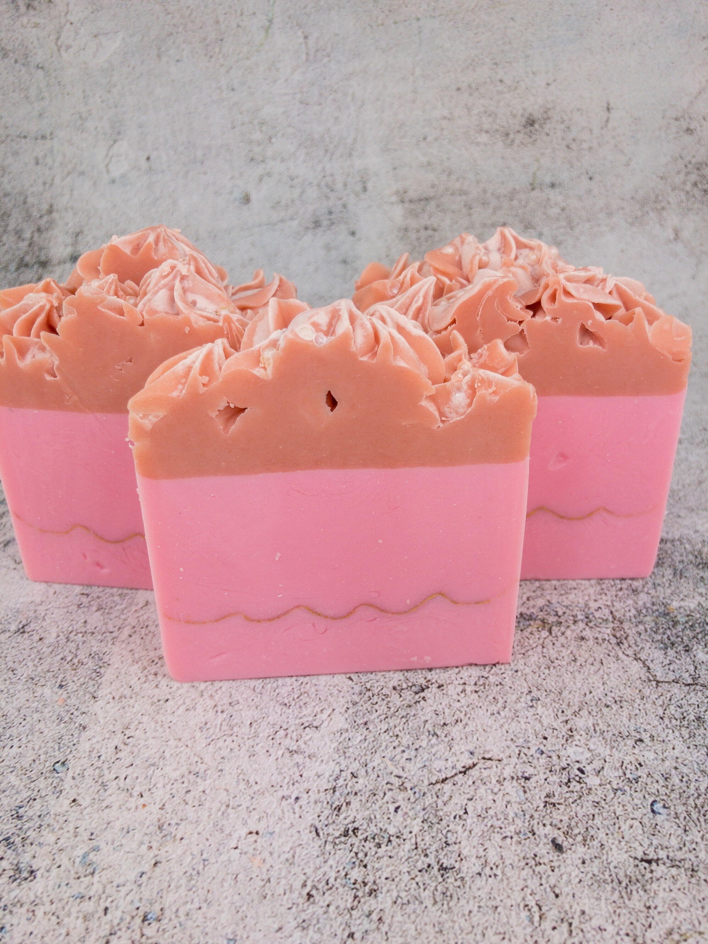 Strawberry and Champagne all Natural Soap Bar, Handcrafted Tussah Silk