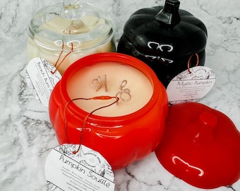 Autumn Pumpkin Candle: Coco Apricot Wax, Halloween Scented Candle