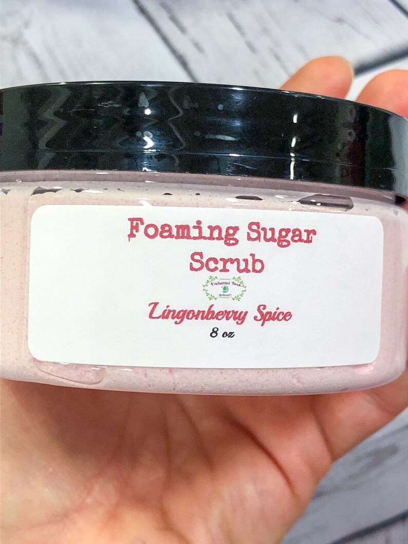 Foaming Sugar Scrub Jojoba oil Whipped Sugar Scrub Foaming Etsy