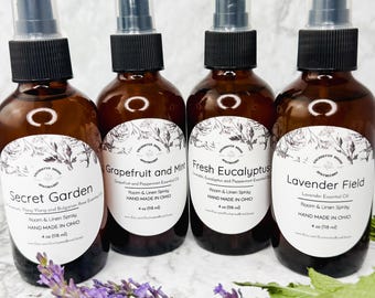 Pick your Scent Aromatherapy Room and Linen Spray: Natural Essential Oil Blend, 4 oz, Fabric&Air Freshener,