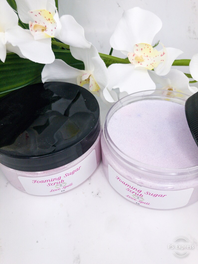 Foaming Sugar Scrub Jojoba oil Whipped Sugar Scrub Foaming Etsy