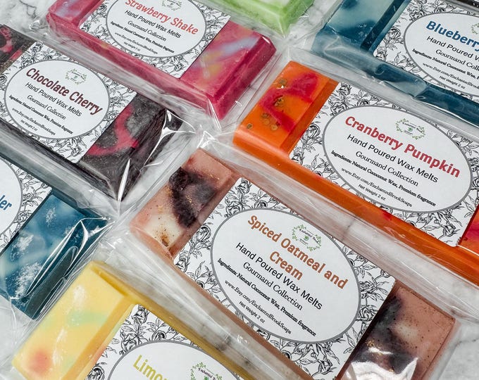 Pick Your Scent Wax Melts Snap Bar, Strongly Scented Candy Bar Wax Tarts