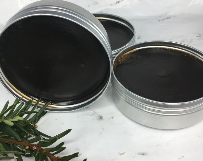 Pine Tar Salve with Shea butter-Calendula skin balm-Traditional Black drawing salve-Herbal healing salve-All Natural Handmade skin balm