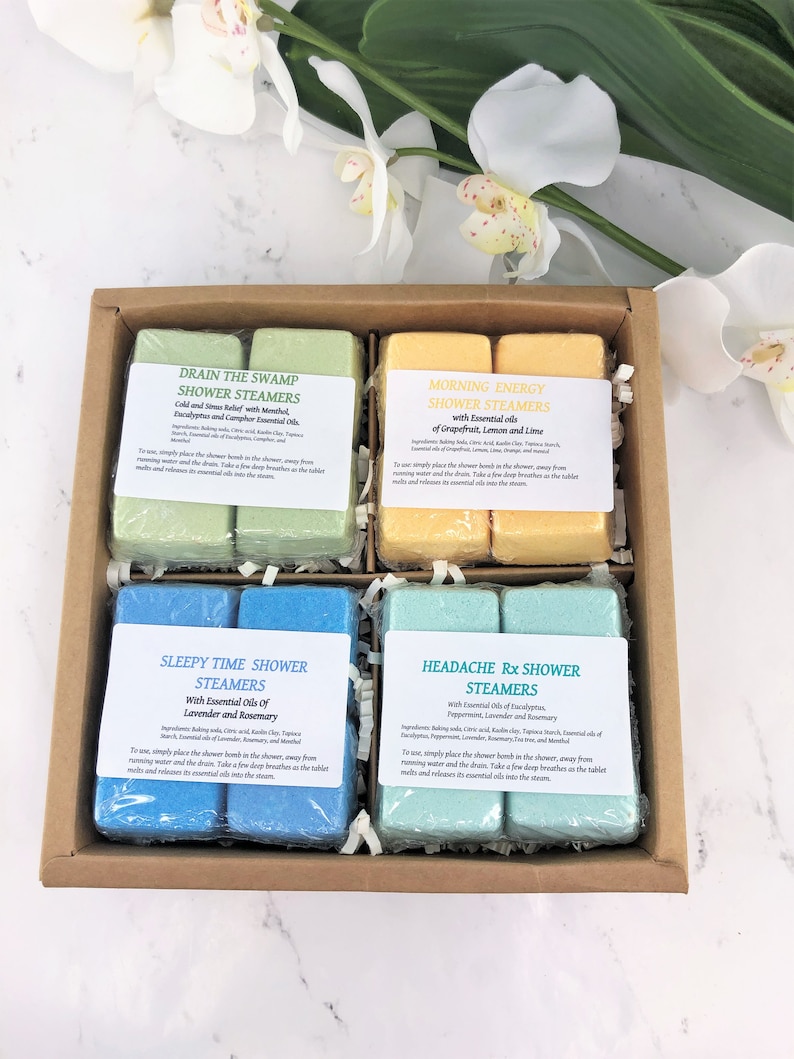 Variety Set Shower Steamers Natural Aromatherapy Shower Etsy