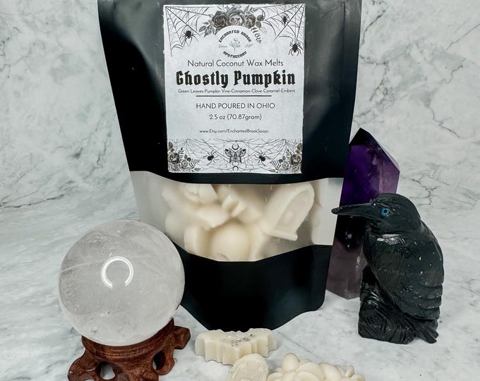 Pick Your Scent Halloween Coconut Wax Melts: Spooky Vegan Tarts, Haunted Fall Scents, Autumn Season Home Fragrance