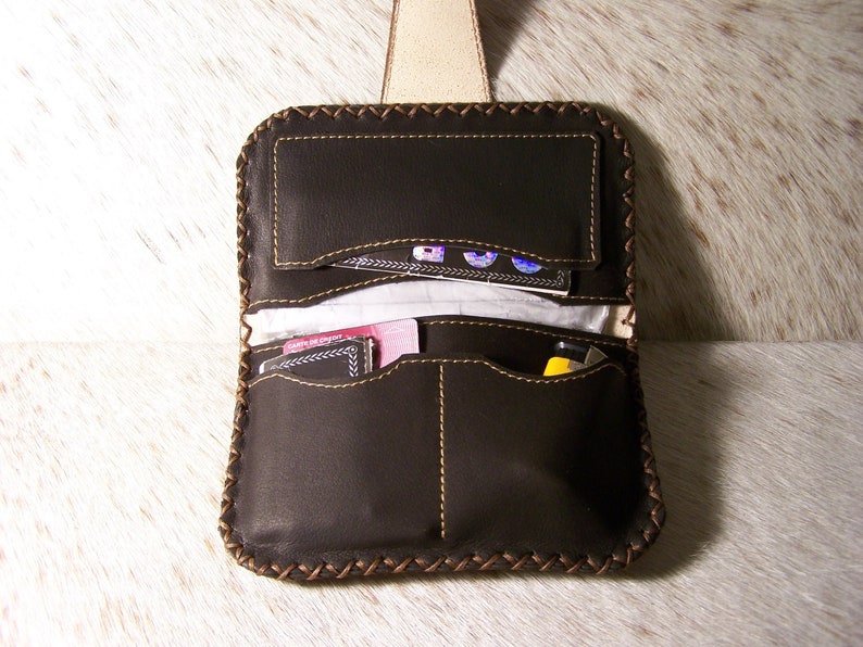 Joke to tobacco in brown leather
