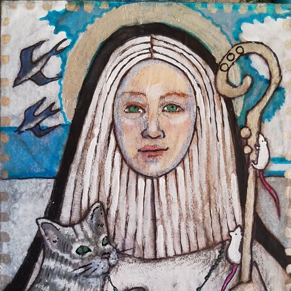 Saint Gertrude of Nivelles Icon