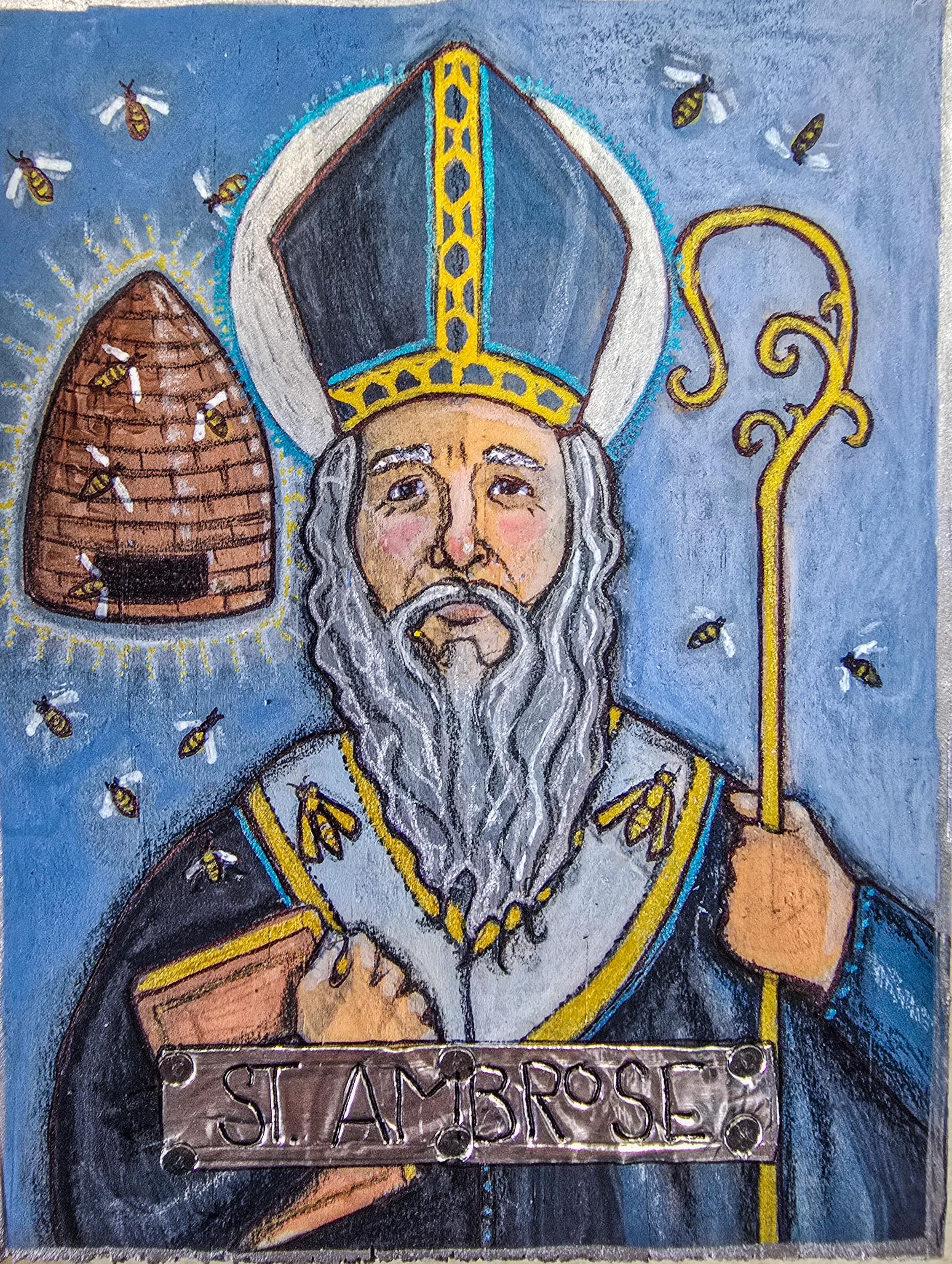 Saint Ambrose Icon - Etsy