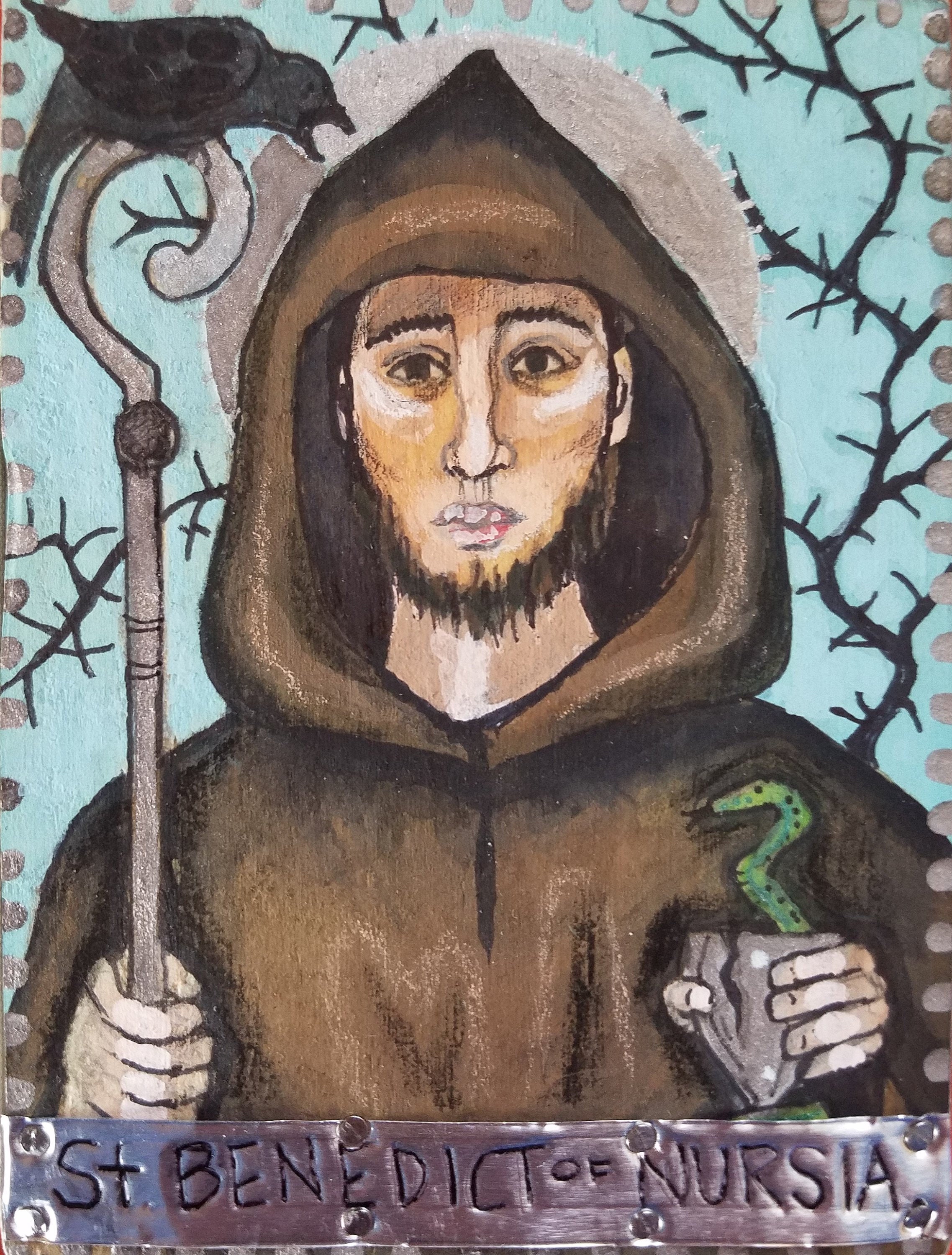 St. Benedict of Nursia Icon - Etsy