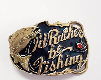 Vintage Fisherman Belt Buckle