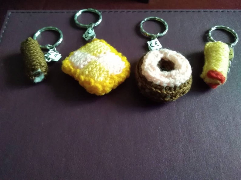 Knitted Liquorice Key rings, cake key rings, chick key ringsKnitted toys. image 10