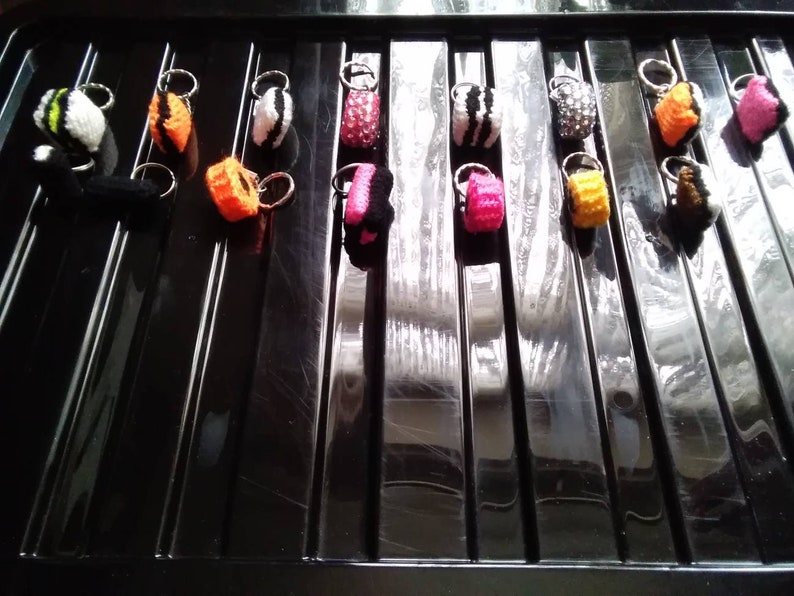 Knitted Liquorice Key rings, cake key rings, chick key ringsKnitted toys. image 8