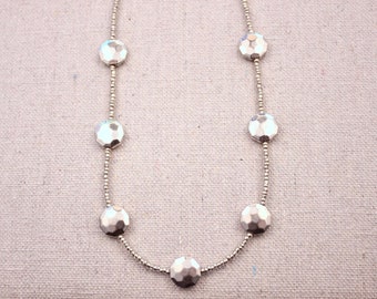 Medallion necklace Seed bead necklace Venetian necklace Silver coin necklace Circle necklace Long beaded necklace Pendant necklace Sundance