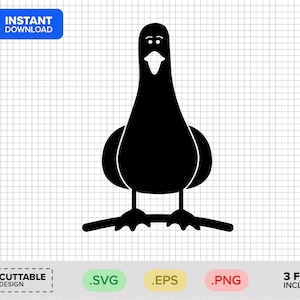 Nemo Seagull SVG Cutting File - Perfect for DIY, Scrapbooking, Cricut & Silhouette - Includes svg, eps, png - Instant Download