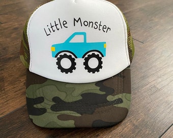 Chapeau de camionneur avec camion monstre pour les jeunes tout-petits - petit monstre