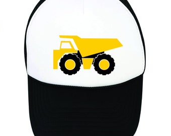 Casquette de camionneur avec camion à benne basculante pour les tout-petits
