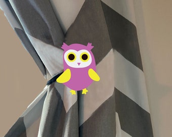 Crèche / Chambre enfants Décor Rideau Holdback Tieback - Owl Decal
