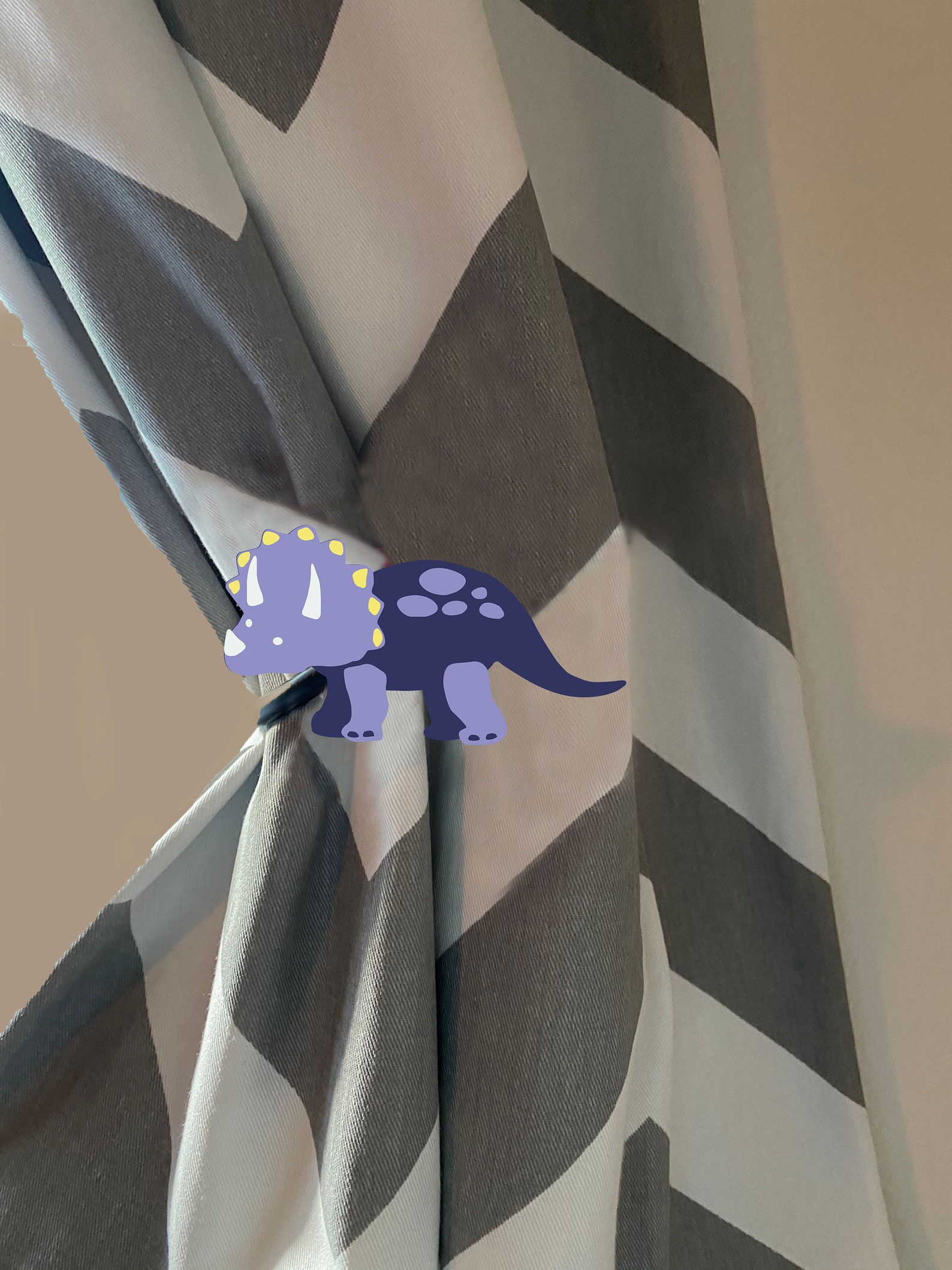 Nursery / Kids Room Decor Curtain Holdback Tieback Dinosaur Decal Etsy