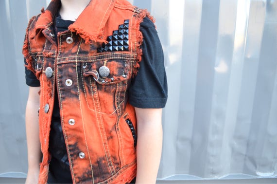 studded jean vest