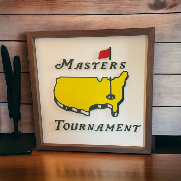 Masters Tournament sign, the Masters, Large masters sign. walnut masters sign.