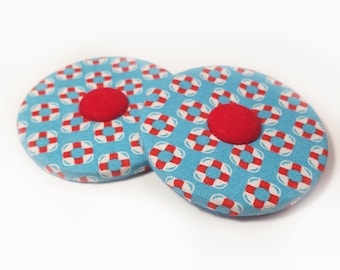 Two sewing weights 'Lifesavers'