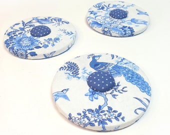 Set of three sewing weights 'Birds and Flowers'