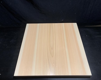 No.2 Handmade- Wide Hinoki Cutting Board (not jointed) 42 x 42 x3.2 cm