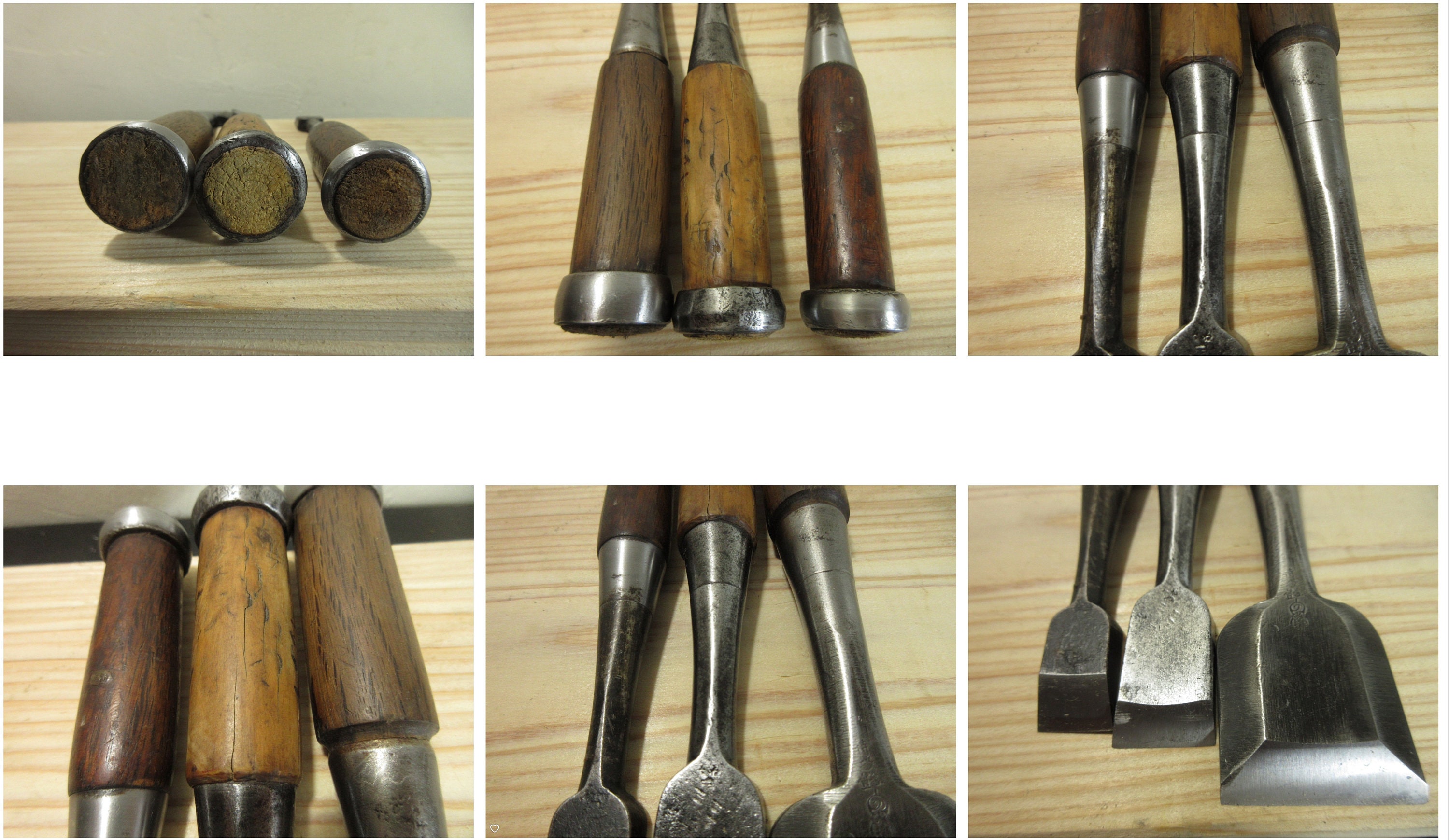 A6/ OLD/ Japanese Chisel Set 3 chisels /41 23 18mm / Etsy