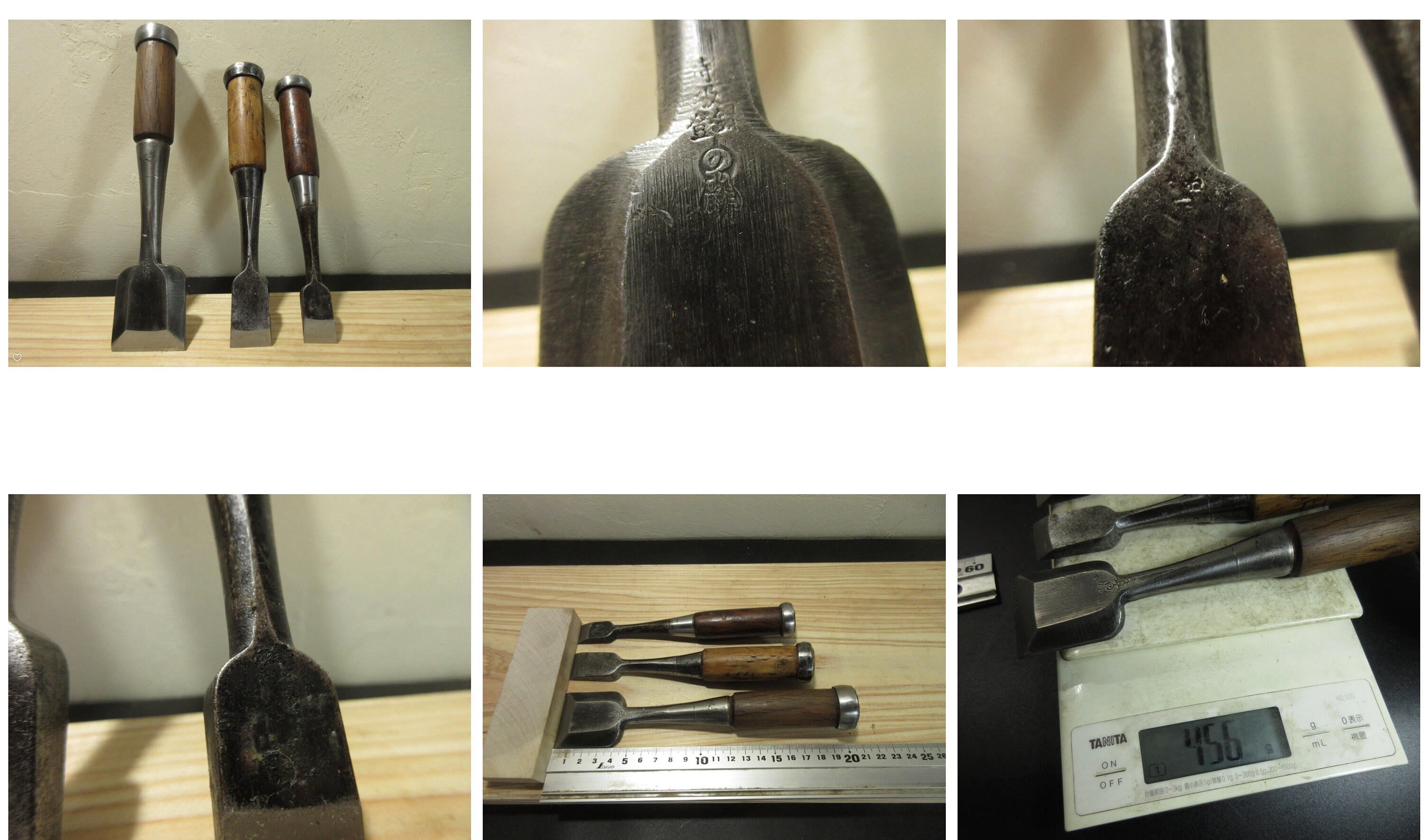 A6/ OLD/ Japanese Chisel Set 3 chisels /41 23 18mm / Etsy
