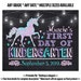 First Day of School Sign Unicorn PRINTABLE 1st First Day of - Etsy
