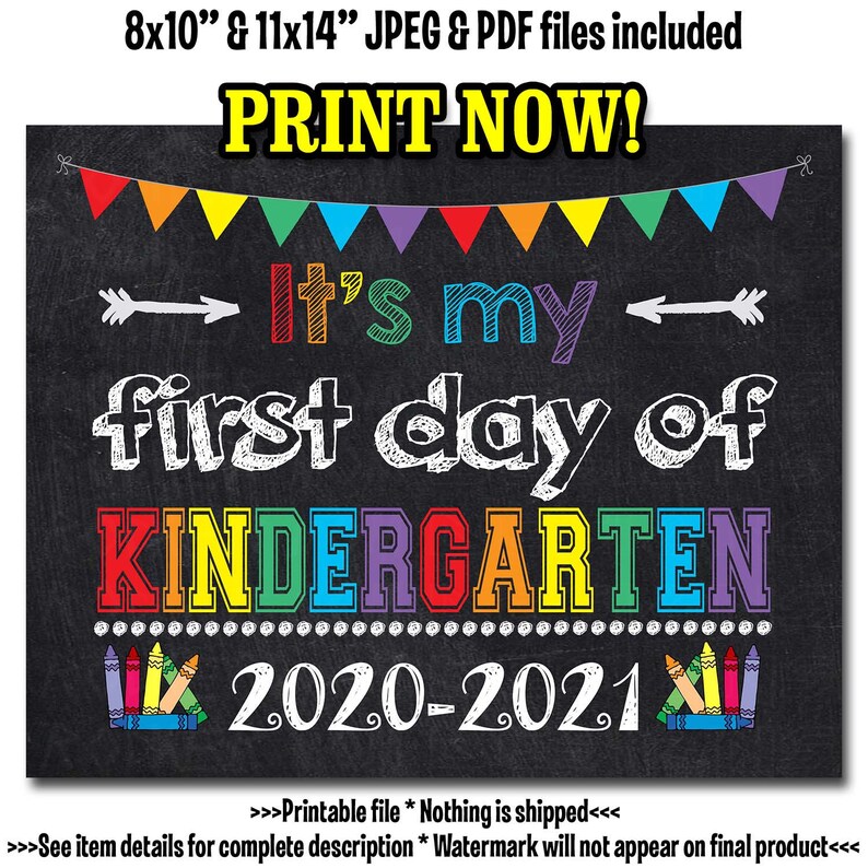 first day of kindergarten sign free first day of kindergarten sign free