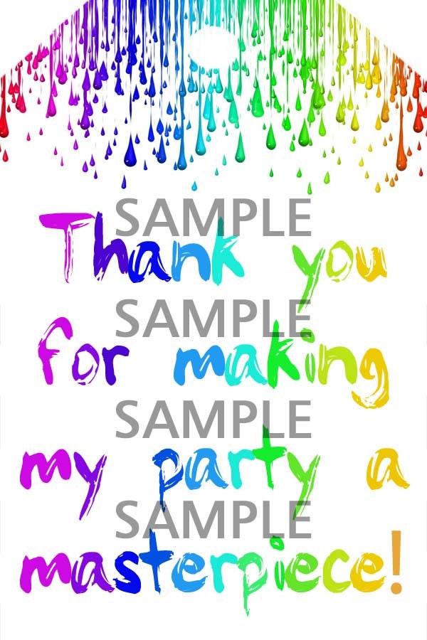 Painting Party Favor Tags Printable Art Party Loot Bag Tags | Etsy