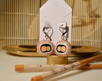 fancy sushi rolls earrings