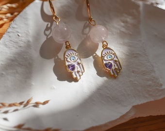 Hamsa Evil Eye Earrings