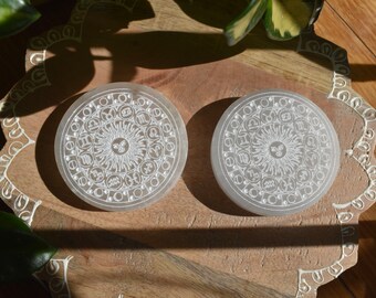 Selenite Zodiac Charging Plate, Zodiac Wheel, Zodiac Crystal, Charging Plate, jewelry plate