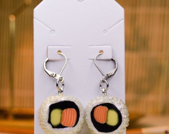 fancy sushi rolls earrings