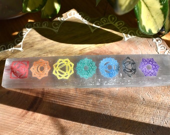Selenite Chakra Plate, Crystal Home Décor, Charging Plate, Reiki