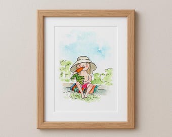 Custom Handmade Watercolor Child Portrait | Personalized Illustration Gift | Child And Pet Portrait | Family Portrait | Siblings Portrait