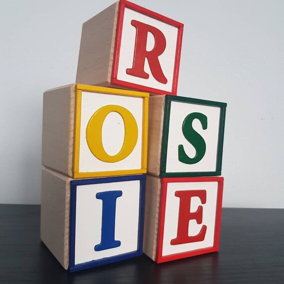 personalised wooden block