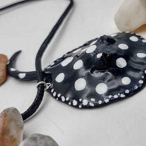 Polka Dot Stingray Necklace- Stingray Necklace- Stingray Pendant- Polka Dot ray Necklace- Ocean animal Necklace- animal Pendant- handmade