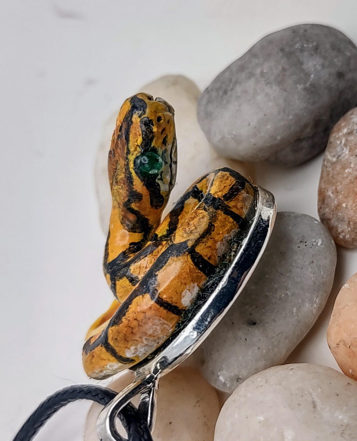 Handmade Honey Bee Ball Python Polymer Clay Pendant Necklace - Etsy