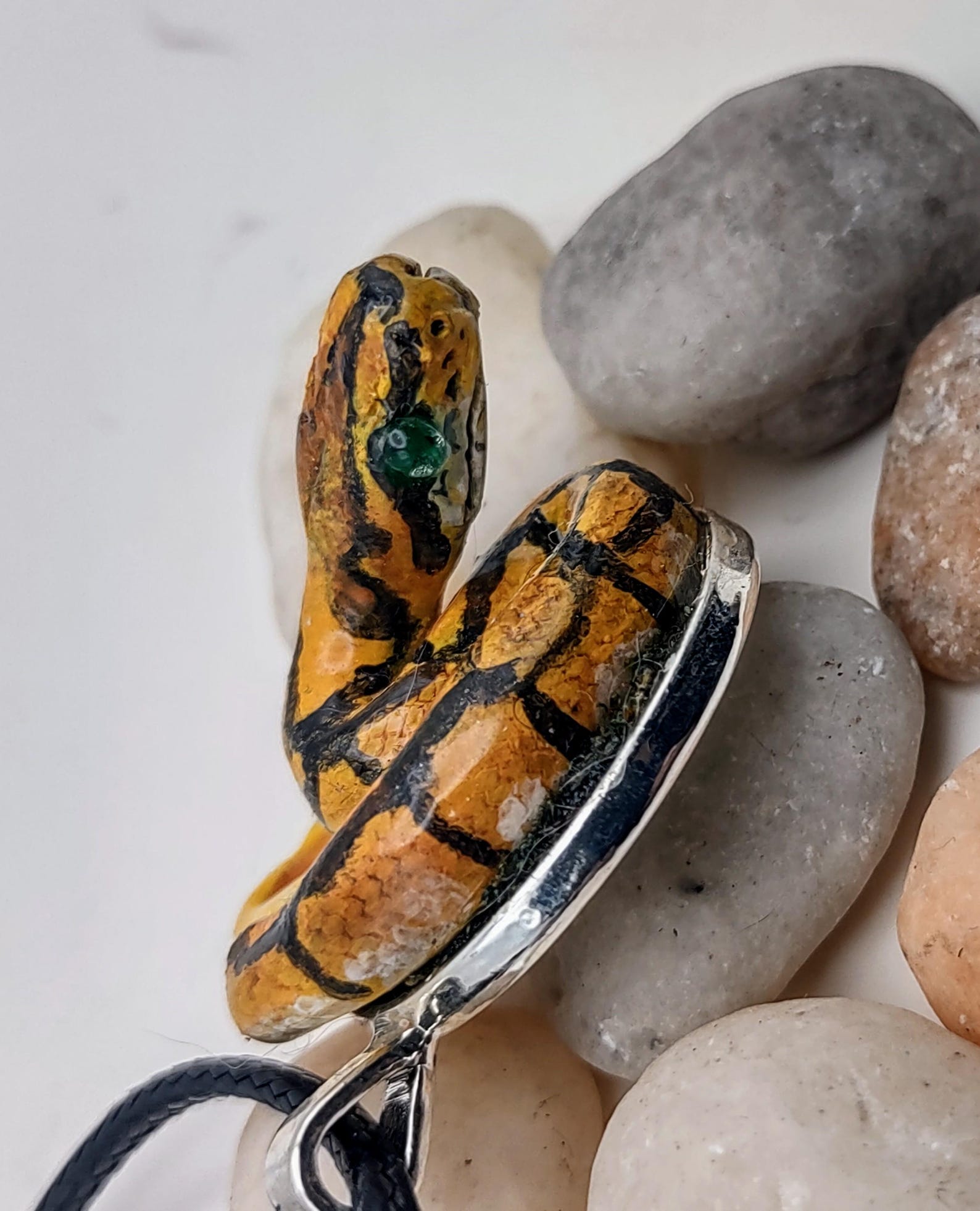 Handmade Honey Bee Ball Python Polymer Clay Pendant Necklace - Etsy