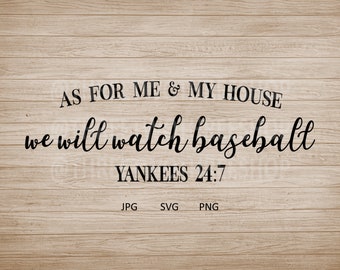 As for me and my house we will watch Baseball  Yankees 24:7, home decor, man cave, baseball diy, New York