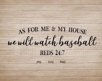 As for me and my house we will watch Baseball Reds 24:7, home decor, man cave, baseball diy, Cincinnati