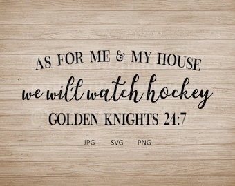 As for me and my house we will watch hockey Golden Knights 24:7, home decor, man cave, hockey diy, Vegas