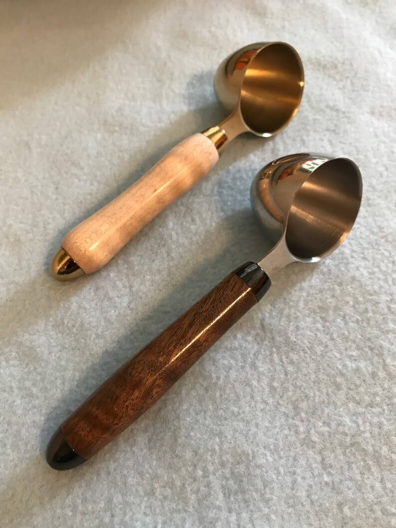 Turned Wood TwoTablespoon Coffee Scoop Etsy