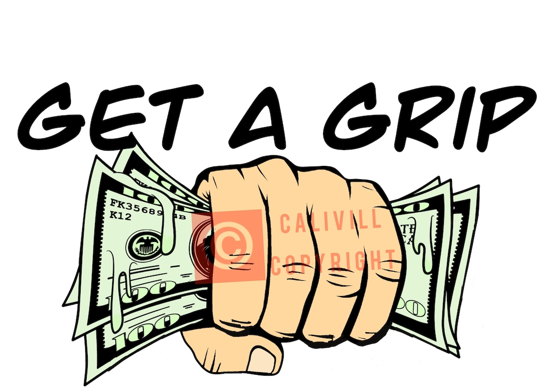 Money Grip Get a Grip Money Stack Png Etsy