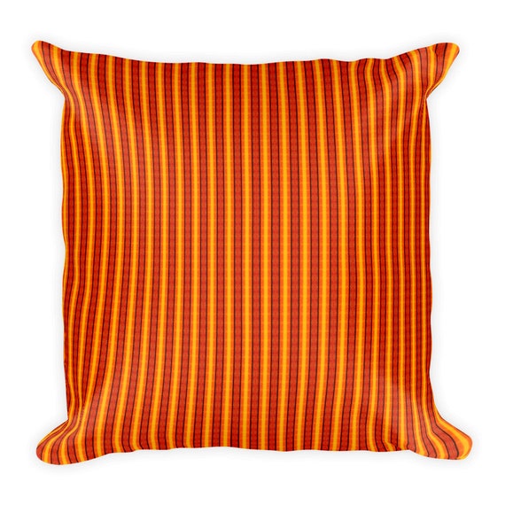 orange striped cushions